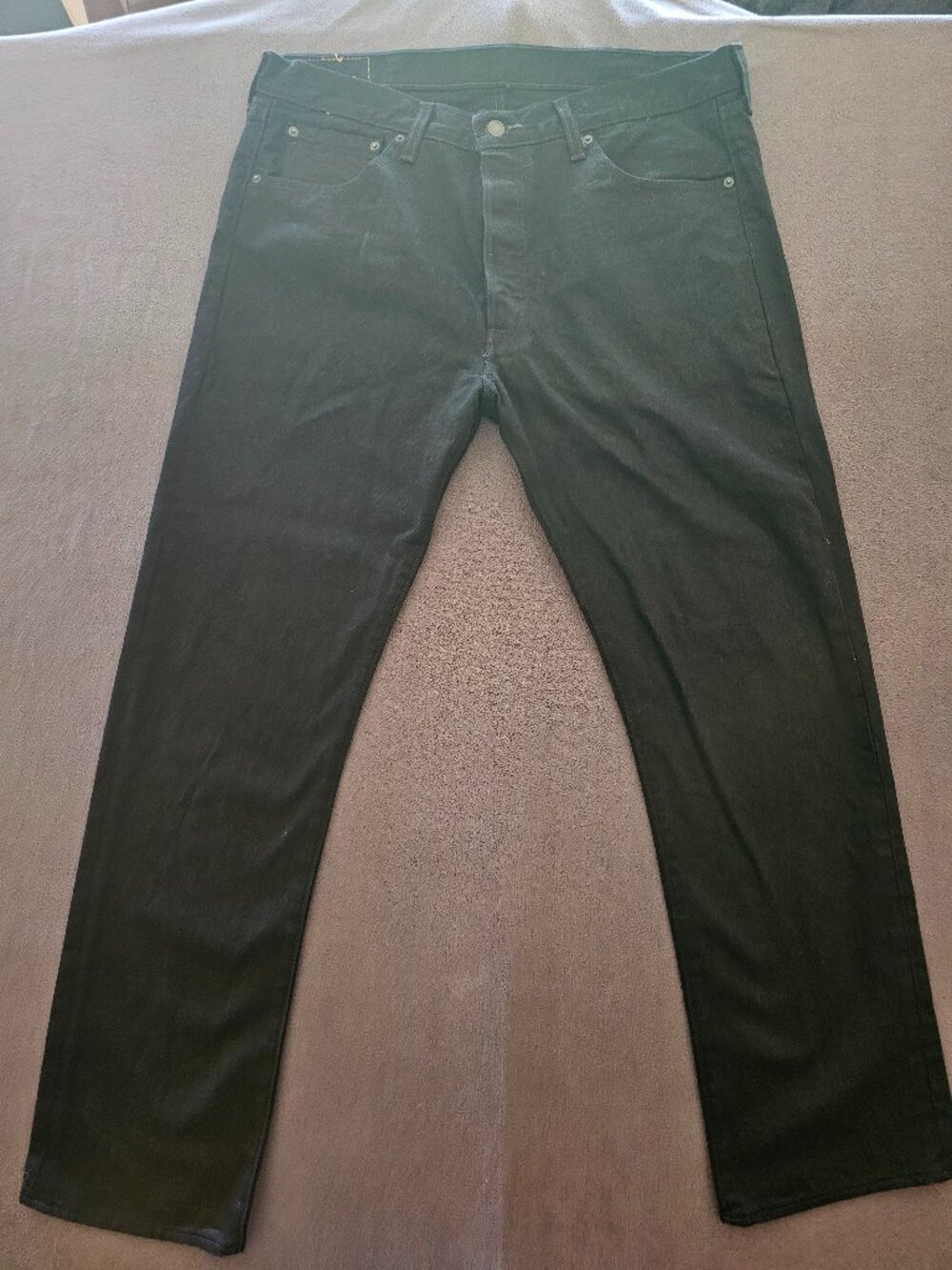 Levis 501 Original Jeans Mens 38x34 Black Straight Leg Button Fly NWOT
